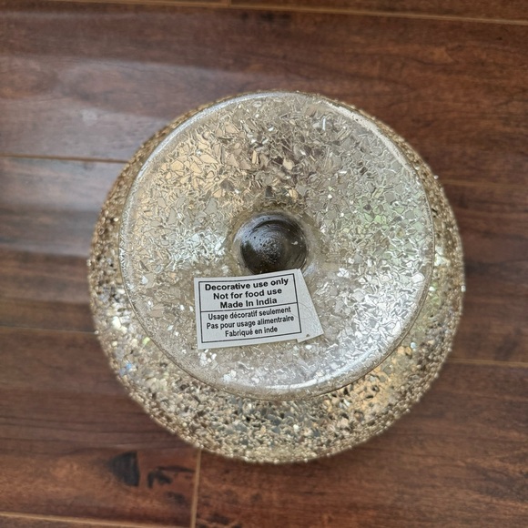 Gold Glitter Compote Vase Bowl - NEW - Picture 6 of 6